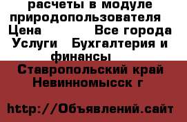 расчеты в модуле природопользователя › Цена ­ 3 000 - Все города Услуги » Бухгалтерия и финансы   . Ставропольский край,Невинномысск г.